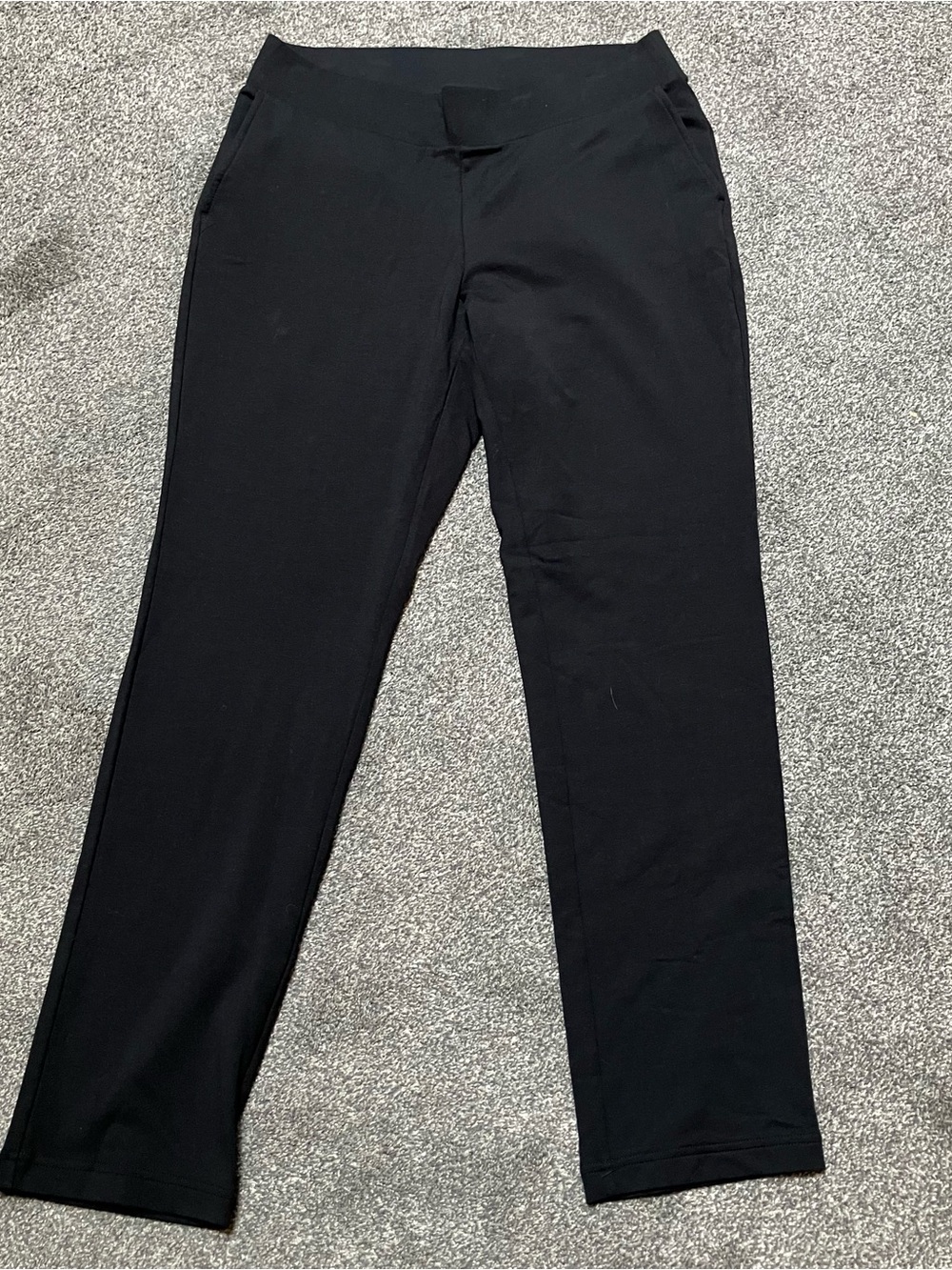 Pure J. Jill Sz 6P Pima Cotton Black Straight-Leg Stretch Office Career Pants